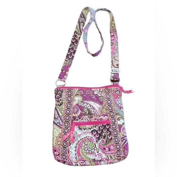 Vera Bradley “Very Berry Paisley” (Retired 2010)  Hipster Crossbody Purse - Picture 1 of 6